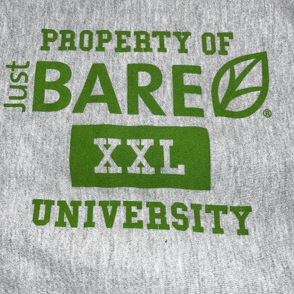 champion reverse weave Small Gray Property Of Just Bare University Sweatshirt - Picture 3 of 9
